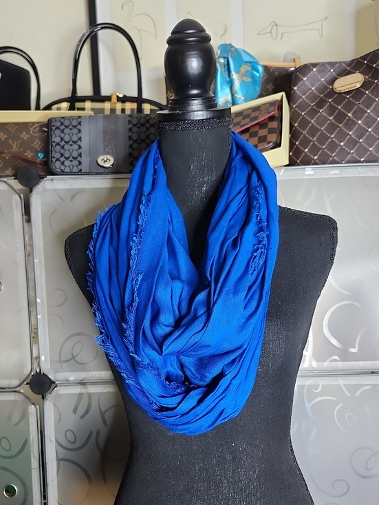 Accessories - Infinity Scarf - Blue Lightweight Women Accessories 33"